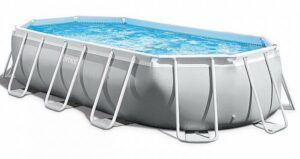 בריכה אובלית prism intex דגם 26796 משאבת נייר 1500 גלון